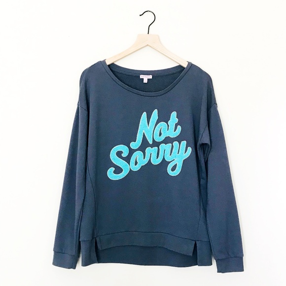 Juicy Couture Tops - juicy couture gray "not sorry" appliqué sweatshirt